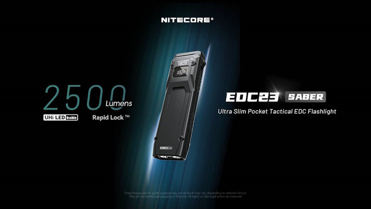 פנס ידני 2500 לומנס נטען Nitecore נייטקור EDC23