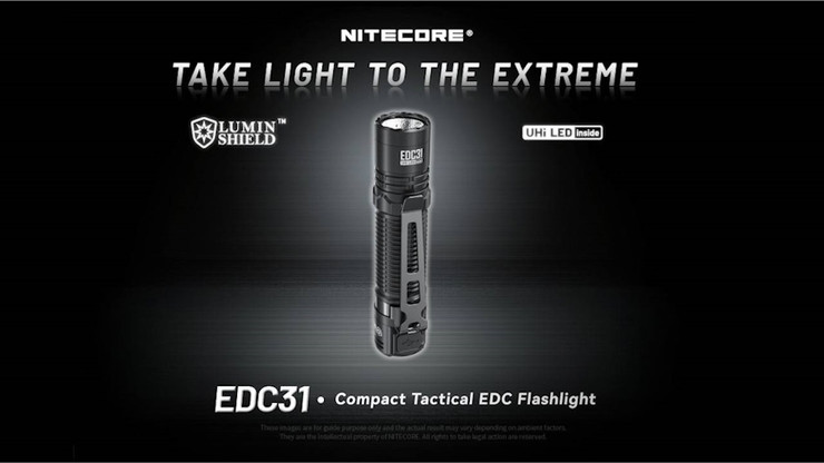 פנס ידני 3500 לומנס נטען Nitecore נייטקור EDC31