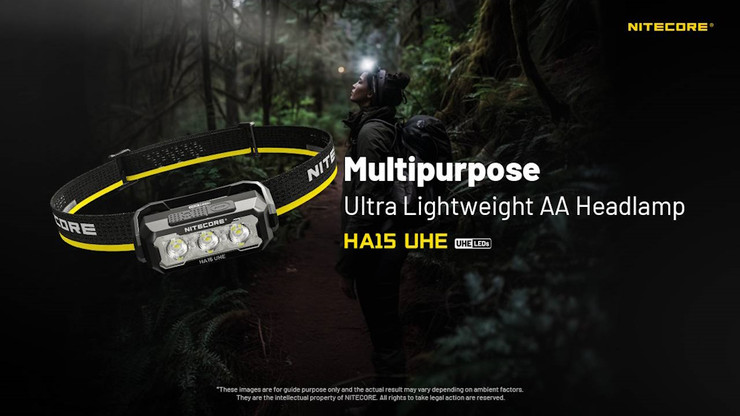 פנס ראש 400 לומנס Nitecore נייטקור HA15 UHE