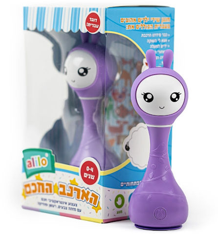 הארנב החכם - צעצוע אינטרקטיבי מנגן ושר בעברית ללימוד והעשרה - צהוב