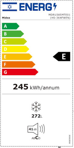 מקפיא 8 תאים - 281 ליטר Midea מידאה MDRU385MTE01