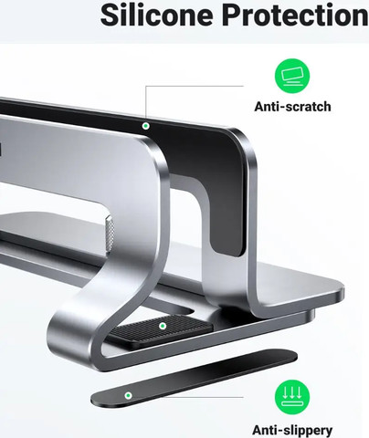 מעמד אנכי מאלומיניום לטאבלט או מחשב נייד UGREEN MacBook Holder כסף