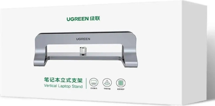מעמד אנכי מאלומיניום לטאבלט או מחשב נייד UGREEN MacBook Holder כסף