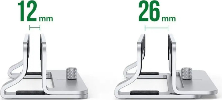 מעמד אנכי מאלומיניום לטאבלט או מחשב נייד UGREEN MacBook Holder כסף