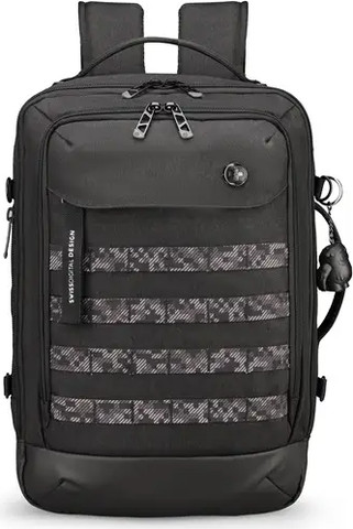 תיק גב חכם Swiss Digital Berg Size L 16" עם טעינת USB  צבע שחור