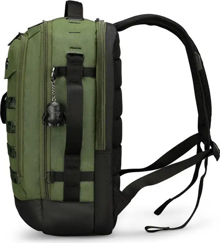 תיק גב חכם Swiss Digital Berg Size L 16" עם טעינת USB  צבע שחור