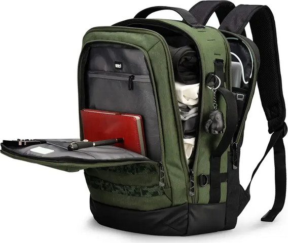 תיק גב חכם Swiss Digital Berg Size L 16" עם טעינת USB  צבע שחור