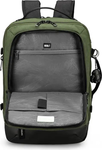 תיק גב חכם Swiss Digital Berg Size L 16" עם טעינת USB  צבע שחור