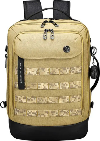 תיק גב חכם Swiss Digital Berg Size L 16" עם טעינת USB  צבע חאקי