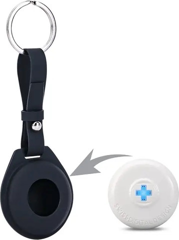 תג איתור Finder Key Chain תואם למוצרי Apple שחור שחור