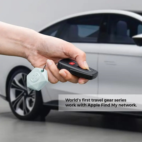 תג איתור Finder Key Ring Hexagon תואם למוצרי Apple לבן