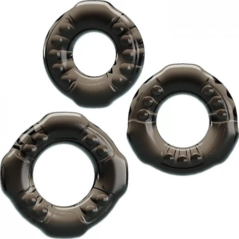 COCK RING SET | סט 3 טבעות זקפה גמישות לשיפור הביצועים וחיזוק הזקפה