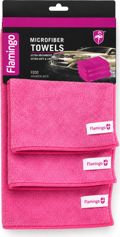 FLAMINGO מארז של שלישיית מטליות מיקרופייבר איכותיות מבית