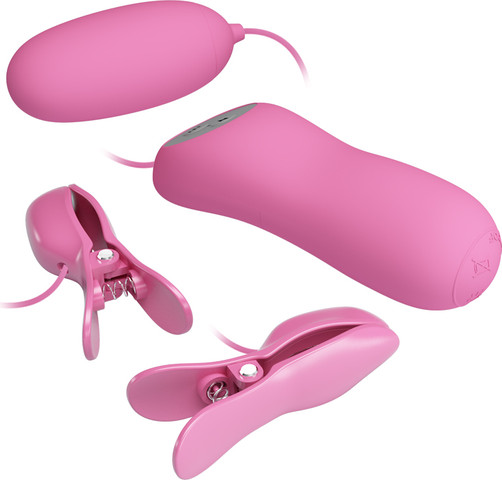 Electric Nipple Clamps & Vibrating Bullet | מצבטי פטמות רוטטים עם קליע לגירוי כפול