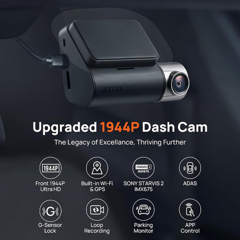 מצלמת רכב חכמה דו-כיוונית 70mai QHD מאי Dash Cam A510-1
