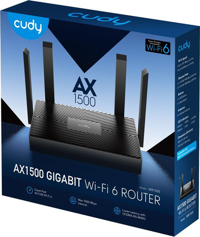 ראוטר Cudy AX1500 Gigabit WiFi 6 WR1500