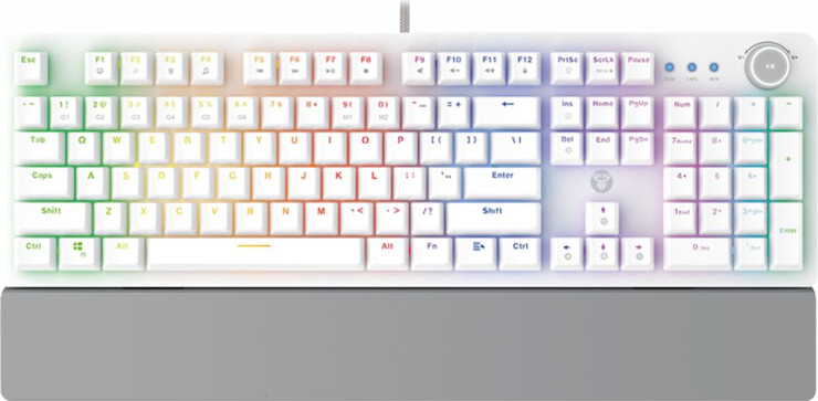 מקלדת גיימינג מכנית מבית fantech דגם mk853 בצבע לבן