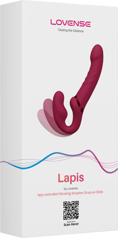 ויברטור דילדו כפול חכם לזוגות ללא רצועות | Lapis Strapless Dildo | ,ורוד