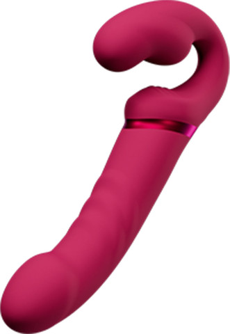 ויברטור דילדו כפול חכם לזוגות ללא רצועות | Lapis Strapless Dildo | ,ורוד