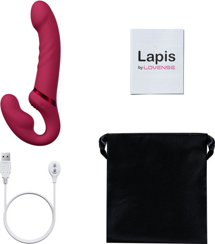 ויברטור דילדו כפול חכם לזוגות ללא רצועות | Lapis Strapless Dildo | ,ורוד