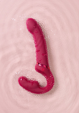 ויברטור דילדו כפול חכם לזוגות ללא רצועות | Lapis Strapless Dildo | ,ורוד