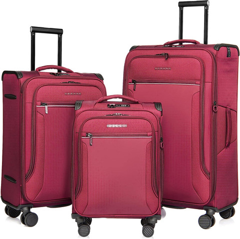 סט 3 מזוודות בד קלות במיוחד דגם TOLEDO 3 Premium מבית היוקרה Verage אנגליה