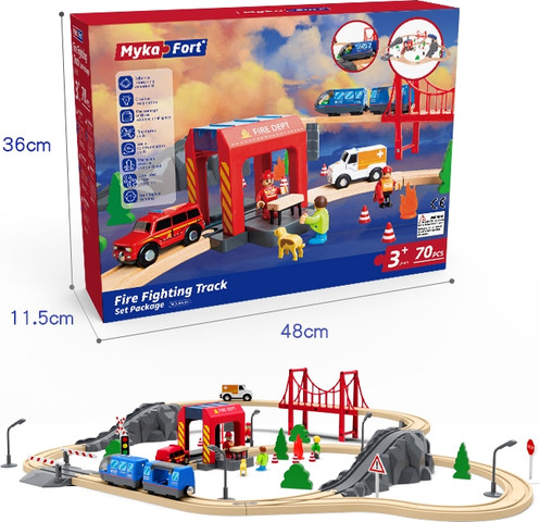 ערכת מסילת רכבת כיבוי חשמלית 75 חלקים