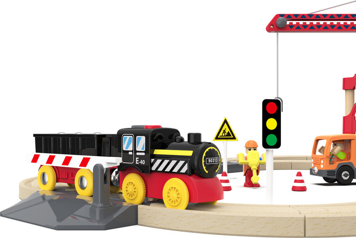ערכת מסילת רכבת חשמלית 58 חלקים - בוני הכבישים