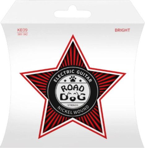 סט מיתרים לגיטרה חשמלית 009-042 מצופים (PVD) - ROAD DOG KE09 009-042