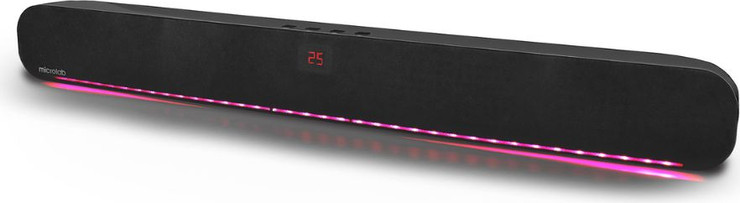 מקרן קול סטריאו אלחוטי Microlab Onebar04 40W עם תאורת LED שחור