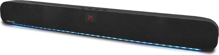 מקרן קול סטריאו אלחוטי Microlab Onebar04 40W עם תאורת LED שחור