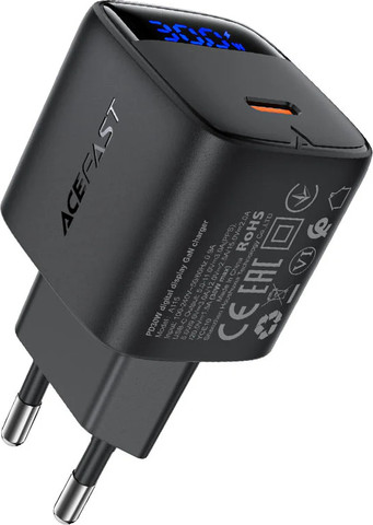 ראש מטען מהיר USB-C טעינת PD30W מהירה, שחור