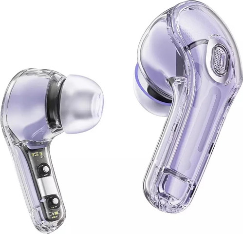 אוזניות AceFast T8 Crystal Bluetooth בצבע ורוד (Lotus Pink)
