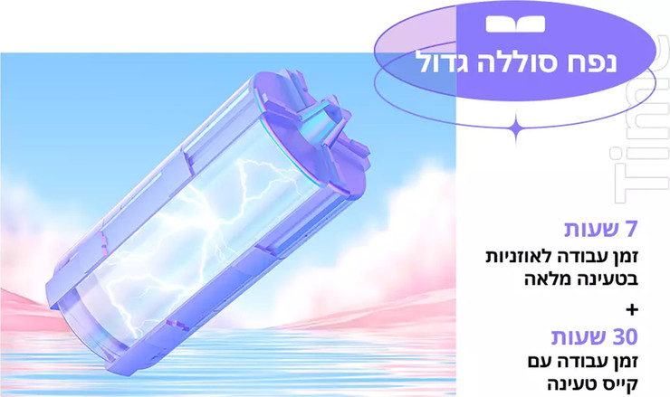 אוזניות AceFast T8 Crystal Bluetooth בצבע ורוד (Lotus Pink)