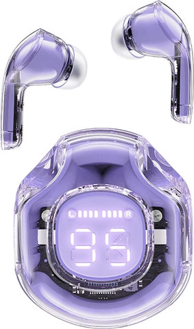 אוזניות AceFast T8 Crystal Bluetooth בצבע סגול