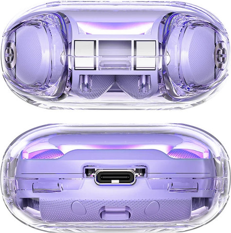 אוזניות AceFast T8 Crystal Bluetooth בצבע סגול