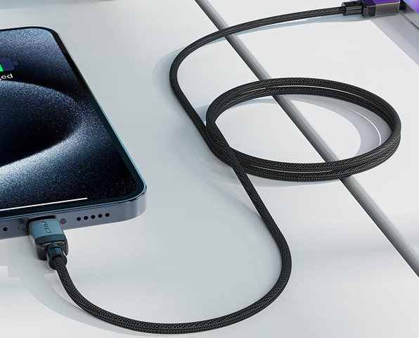 כבל ACEFAST סנכרון וטעינה מהירה USB-C ל-USB-C עשוי סגסוגת אבץ בחיפוי קלוע, 1.2 מטר