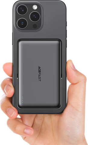 מטען נייד מגנטי ACEFAST M17 – קיבולת 10000mAh, הספק 22.5W ומעמד מתקפל מובנה