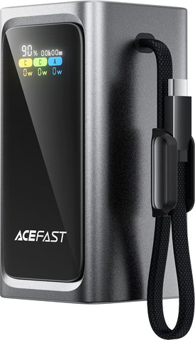 AceFast M33 סוללת גיבוי 20000mAh PD100W עם כבל מובנה ותצוגה