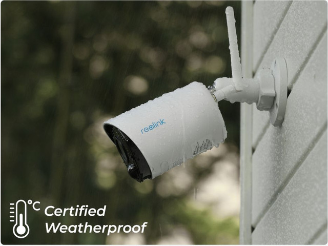 מצלמת אבטחה חיצונית אלחוטית REOLINK ARGUS ECO 3MP כולל סוללה נטענת לבן