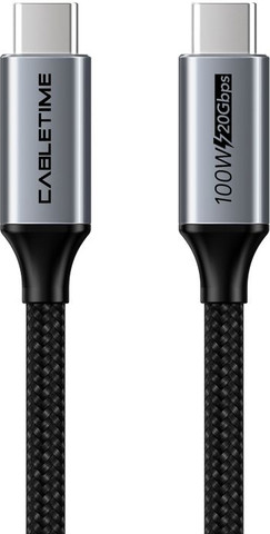 USB3.2 Cable Gen2 C to C, 4K60HZ, 20Gbps, 100W, 5 מטר