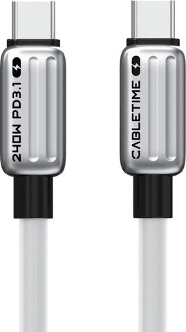 CableTime USB Cable, C to C, 480Mbps, 240W, 2 מטר
