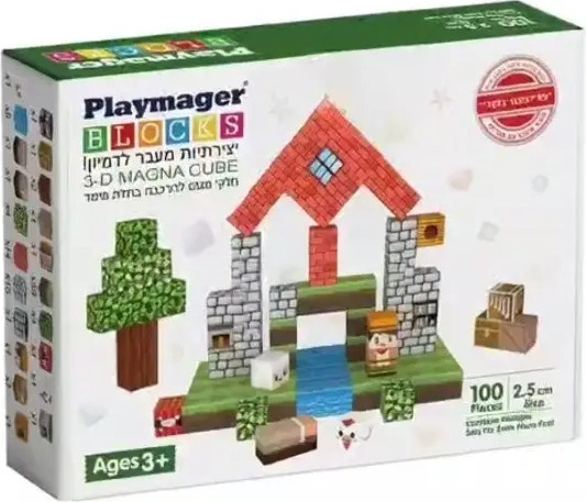 קוביות מודפסות 2.5*2.5 100 חלקים - Playmager