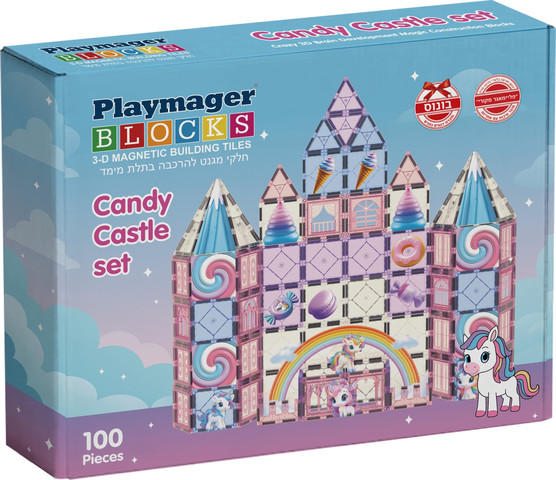 100 חלקים ורוד חד קרן - Playmager