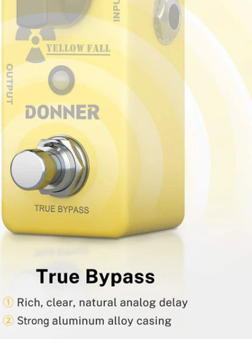 פדל דיליי לגיטרה EC748 Yellow Fall Delay מבית DONNER