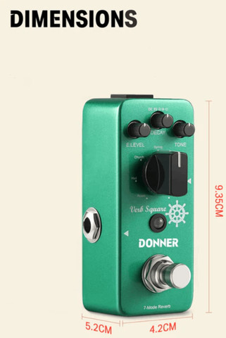 פדל ריברב לגיטרה 7 מצבים EC-965 Verb Square Reverb Guitar Pedal מבית DONNER