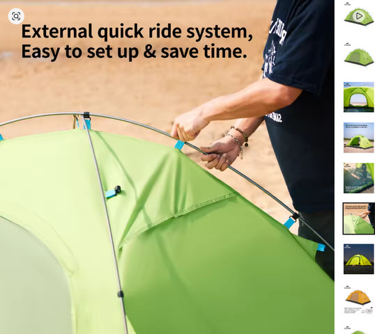 אוהל תרמילאים קל משקל 1.53 ק"ג P Series Single Deck Tent NATUREHIKE