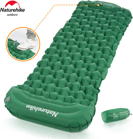מזרון מתנפח מעצמו לתרמילאים עם משאבה וכרית Camping Air Mattress Ultralight NATUREHIKE
