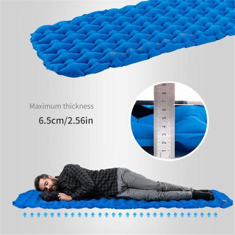 מזרון מתנפח מעצמו לתרמילאים עם משאבה וכרית Camping Air Mattress Ultralight NATUREHIKE