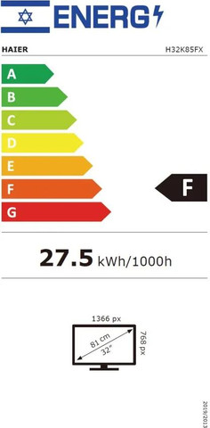 טלוויזיה חכמה Haier 32" HD Smart LED H32K85FX
